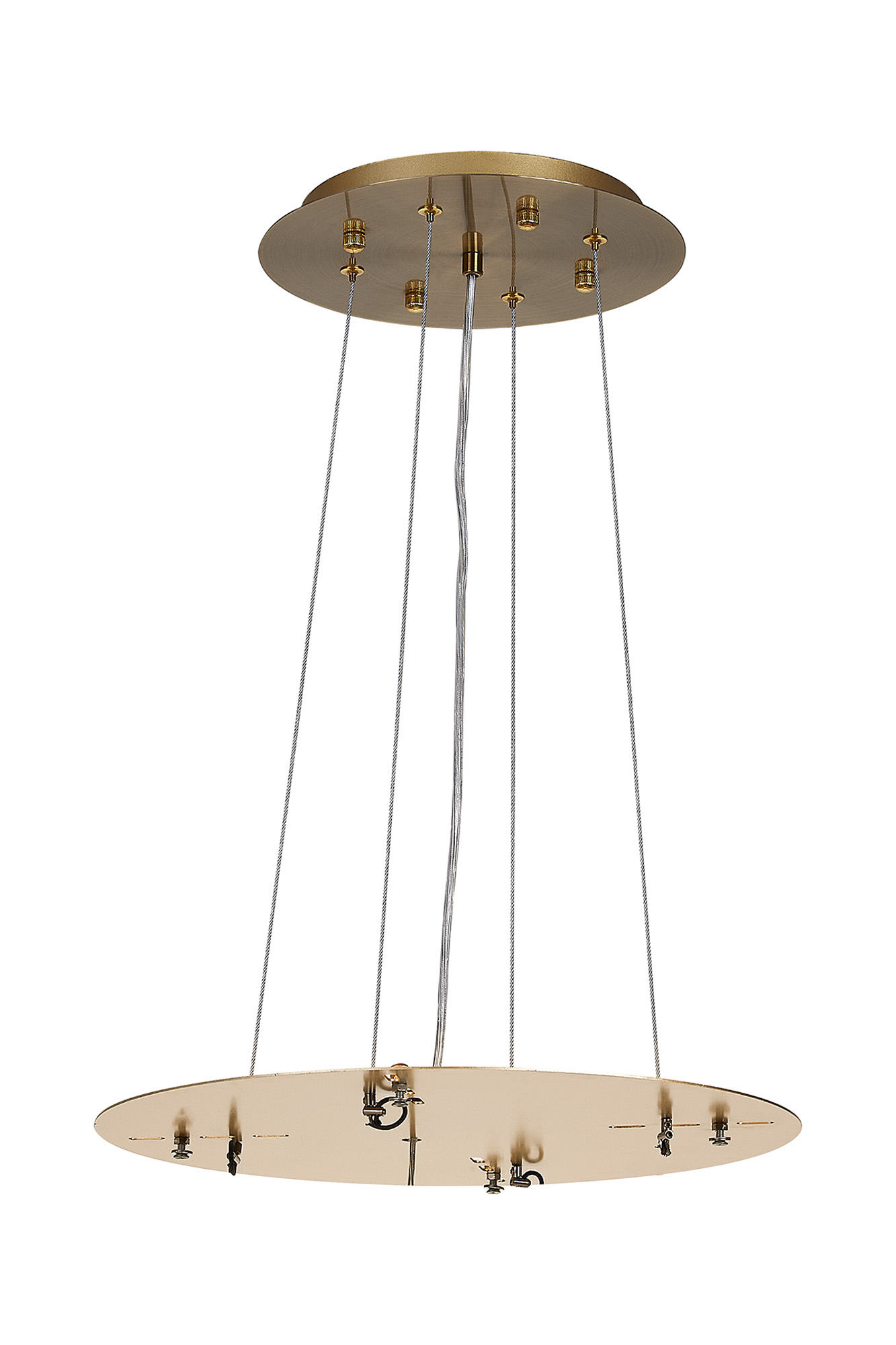 D0933AB  Lowan 390mm, 3m Suspension Plate c/w Power Cable To Lower Flush Fittings, Antique Brass Max Load 40kg (ONLY TESTED FOR OUR RANGE OF PRODUCTS)